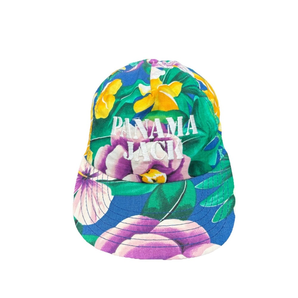 Panama Jack Floral Hat Mens‎ OSFM Multicolor Excellent Tropical Embroidered Cap